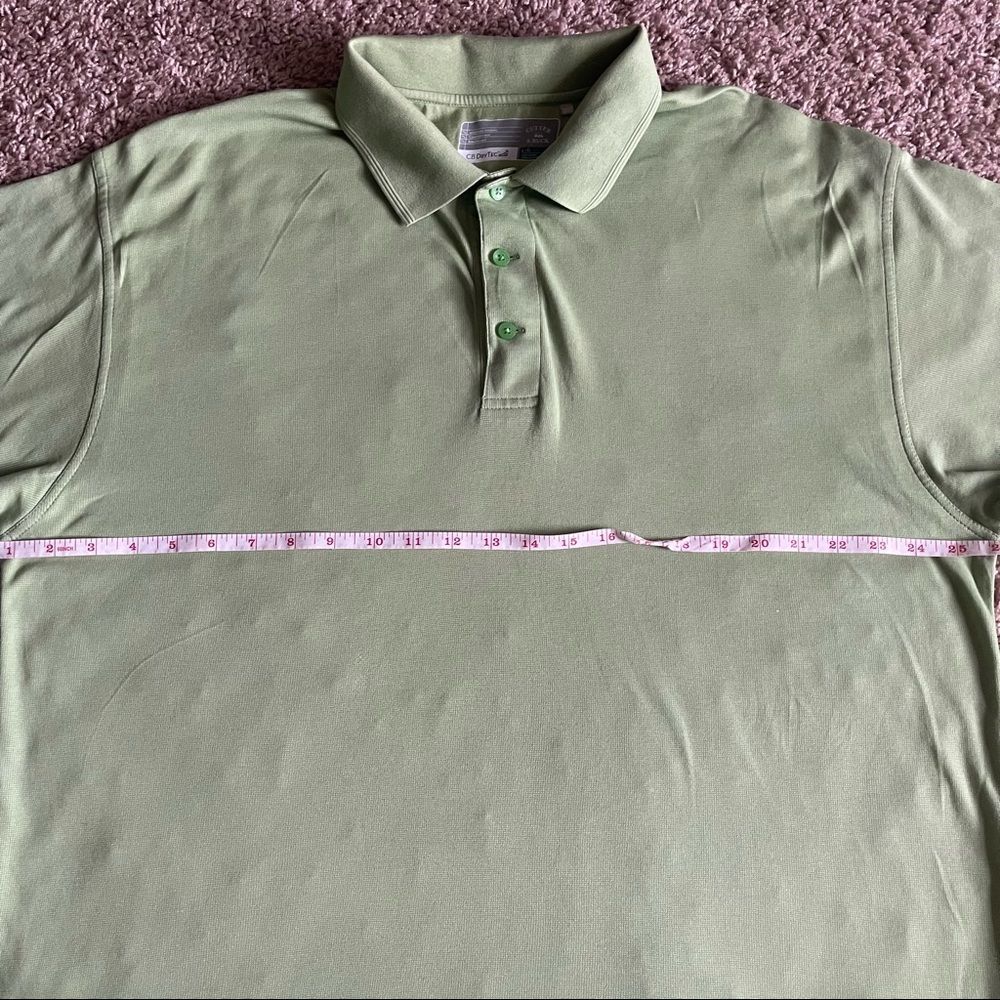 Cutter & Buck Green CB DryTec Short Sleeve Collard Golf Polo;SZ L;Good Condition - Picture 8 of 16